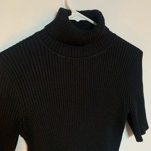 Banana Republic Black short sleeve turtleneck